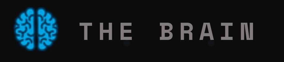 Banner: blue brain icon and the words THE BRAIN on black.